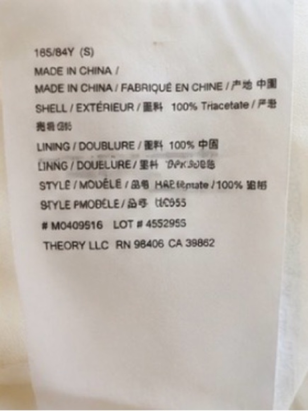 [Theory] White Washed Twill Cross Front Halter Top Size Small - Picture 8 of 9